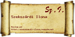 Szekszárdi Ilona névjegykártya