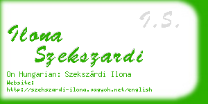ilona szekszardi business card